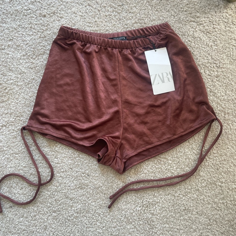 NEW WITH TAG ZARA SATIN SHORTS